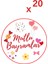 20LI Kutu ve Ambalaj Etiketi Mutlu Bayramlar Yazılı Yapışkanlı Sticker Küçük Boy 1