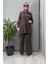 Dik Yaka Fermuarlı Uzun Kollu Tunik Kahve T25Y-6068 4