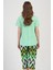 Pamuklu Kadın Büyük Beden Kısa Kol Kaprili Pijama Takım , 409112 4