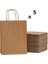 Burgu Saplı Kraft Kağıt Hediye Çantası 5 Adet 25X12X31 2