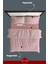 Saten Çizgili Çift Kişilik Lüks Nevresim Takımı Set 200X200 cm 2
