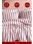 Saten Çizgili Çift Kişilik Lüks Nevresim Takımı Set 200X200 cm 3