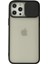 iPhone 12 Pro Max Kılıf Palm Buzlu Kamera Sürgülü Silikon - Siyah - YKD7428-1317 1
