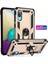 Samsung Galaxy A02 Kılıf Sofya Yüzüklü Silikon Kapak - Gold - YKD1641-7957 2