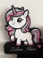 Pembe Unicorn Desenli Duvara Monte Lamba, USB Açık ve Kapa Anahtarlı, Şık Tasarım 2