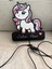 Pembe Unicorn Desenli Duvara Monte Lamba, USB Açık ve Kapa Anahtarlı, Şık Tasarım 3