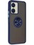 Vivo Y16 Kılıf Montreal Yüzüklü Silikon Kapak - Lacivert - YKD7806-8668 2
