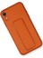 iPhone Xr Kılıf Coco Deri Standlı Kapak - Turuncu - YKD5856-7434 2