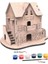 3D Ahşap Boyama Seti Taş Ev 9786 3