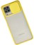 Samsung Galaxy A12 Kılıf Palm Buzlu Kamera Sürgülü Silikon - Sarı - YKD6198-6966 2