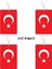 4'lü Türk Bayrağı Tasarımlı Dekoratif Oto Araç Araba Kokusu ve Aksesuarı(Cute Esanslı) 1