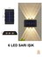 Güneş Enerjili Dekoratif Aplik Işık, Su Geçirmez, 6 Led, Sarı Günışığı 4