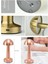 Dokunmatik Mantar Masa Lambası, 3 Renkli Işık, Şarjlı, Metal, Rose Gold 2