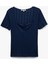 Yeni Sezon Pamuklu Büzgülü Slim Fit Kısa Kollu Kare Yaka Tişört 3
