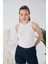 Siyah Zargo Model Fitted/vücuda Oturan Geniş Biyeli Halter Yaka Fitilli Esnek Örme Crop Bluz 5
