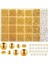 Dev Gold Ara Aparat Boncuk ve Beyaza Gold Harf Boncuk Seti Takı Bileklik Yapım Seti Hobi Malzemeleri 1