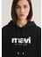 Mavi Logo Baskılı Kapüşonlu Siyah Sweatshirt 168334-900 6