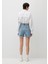 Millie 90lar Gölgeli Indigo Mavisi Jean Şort 1458934576 6
