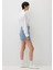 Millie 90lar Gölgeli Indigo Mavisi Jean Şort 1458934576 7