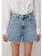 Millie 90lar Gölgeli Indigo Mavisi Jean Şort 1458934576 8