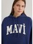 Mavi Logo Baskılı Kapüşonlu Lacivert Sweatshirt 1600361-70722 6