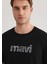 Mavi Logo Baskılı Siyah Tişört 0611039-900 6