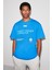 Nobody Oversize Mavi T-Shirt 3