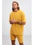 Timothy Relaxed Oversize Safran Sarı T-Shirt 3