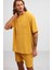 Timothy Relaxed Oversize Safran Sarı T-Shirt 4