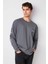 Uncommon Erkek Baskılı Yuvarlak Yaka Ekstra Oversize Gri T-Shirt 1