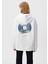 Hüzünlü Karışık Baskılı Kapüşonlu Beyaz Sweatshirt 0S10124-620 9