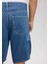 Hamburg MV91 Street İndigo Mavisi Jean Şort 0410681-87150 8