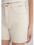 Verna Mavi Premium Krem Jean Şort 1410059-87082 6