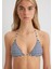 Çizgili Üçgen Bikini Üstü 1912575-70491 6