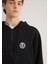 MVJNS Logo Baskılı Fermuarlı Kapüşonlu Siyah Sweatshirt 0S10193-900 6