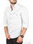 Slim Fit Pamuklu Cepli Kot Gömlek Çıtçıtlı Uzun Kollu Spor Gömlek 2502503 4