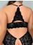 Mulvxbrf BRF02 Büyük Beden Siyah Dantel Işlemeli Özel Bölgesi Açık Babydoll (Mulvix) 2