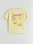 Yeni Sezon Bisiklet Yaka Baskili Oversize Kadin Tisort - S5PN96Z8 2