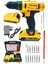 12V Ah Darbeli Metal Şanzuman Çift Akülü Vidalama Matkap 17 Parça Set Hediye 2
