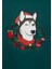 Yılbaşı Köpek Baskılı Yeşil Sweatshirt 0S10296-81962 7