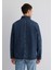 Victor Mavi Premium Indigo Mavisi Çizgili Jean Ceket 0110383-89304 6