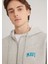 Mavi Logo Baskılı Fermuarlı Gri Sweatshirt 0611715-80196 6