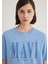 Mavi Logo Baskılı Mavi Tişört 1611990-70834 6