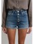 Fiora 90LAR Puslu Indigo Mavisi Jean Şort 1411222-89780 7
