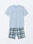 Yeni Sezon Standart Kalip Erkek Sortlu Pijama Takimi - S5GC70Z8 5