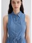 Raven Akdeniz Yıldız Baskılı Indigo Mavisi Jean Elbise 1310660-89760 6