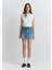 Tiera Classic Denim Puslu Indigo Mavi Jean Etek 1310654-89730 3