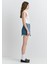 Tiera Classic Denim Puslu Indigo Mavi Jean Etek 1310654-89730 6