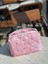 Mini Çilek Desenli Şık Makyaj Çantası, Pembe, Büyük Boy 7