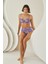 Renkli Bloom Lotus Straplez Tek Üst Bikini 2